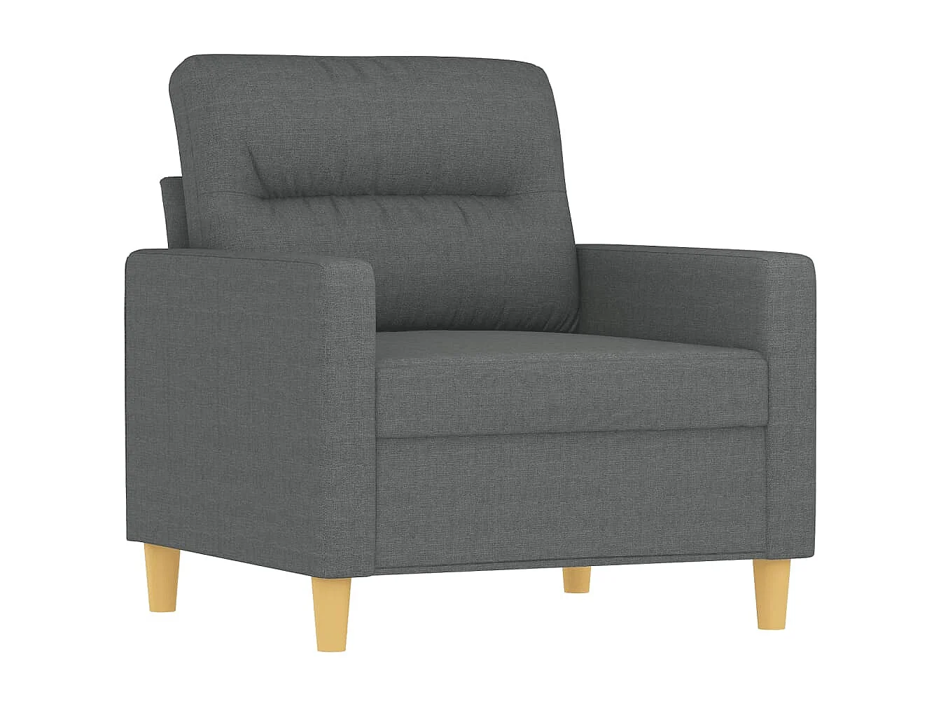 Ensemble de canapés 3 pcs avec coussins Gris foncé Tissu