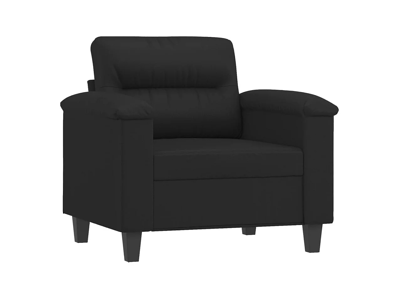 Sillón Negro 60 cm Piel Sintética