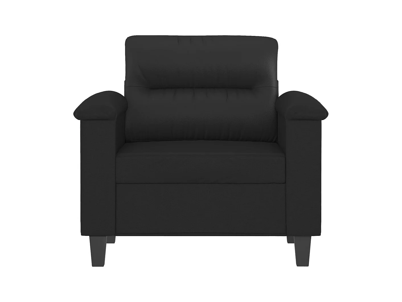 Sillón Negro 60 cm Piel Sintética