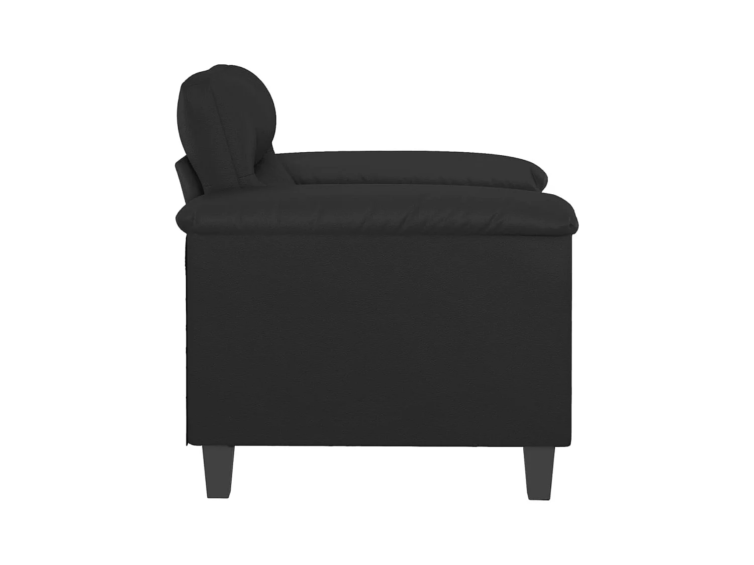 Sillón Negro 60 cm Piel Sintética