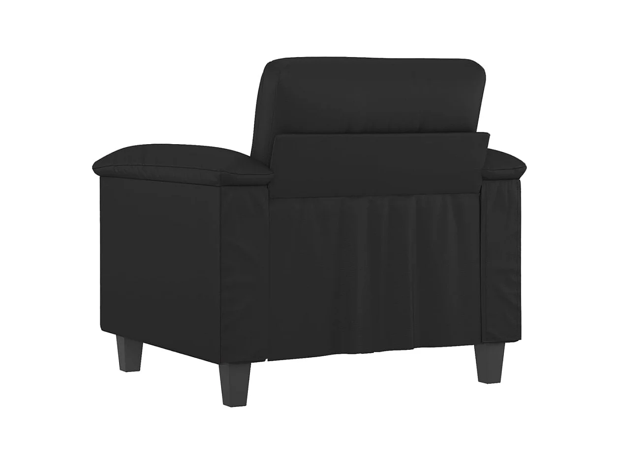 Sillón Negro 60 cm Piel Sintética