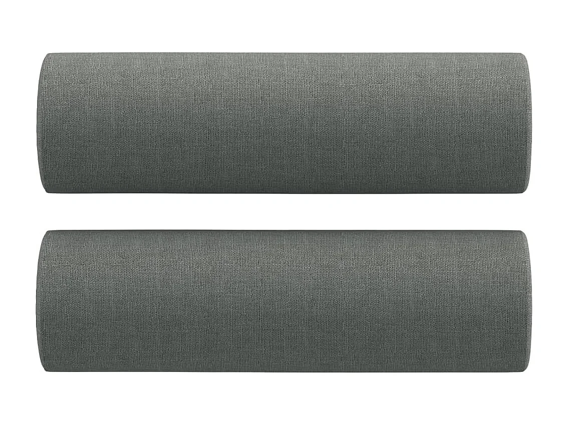 Conjunto de sofá de 2 piezas con cojines de tela gris oscuro