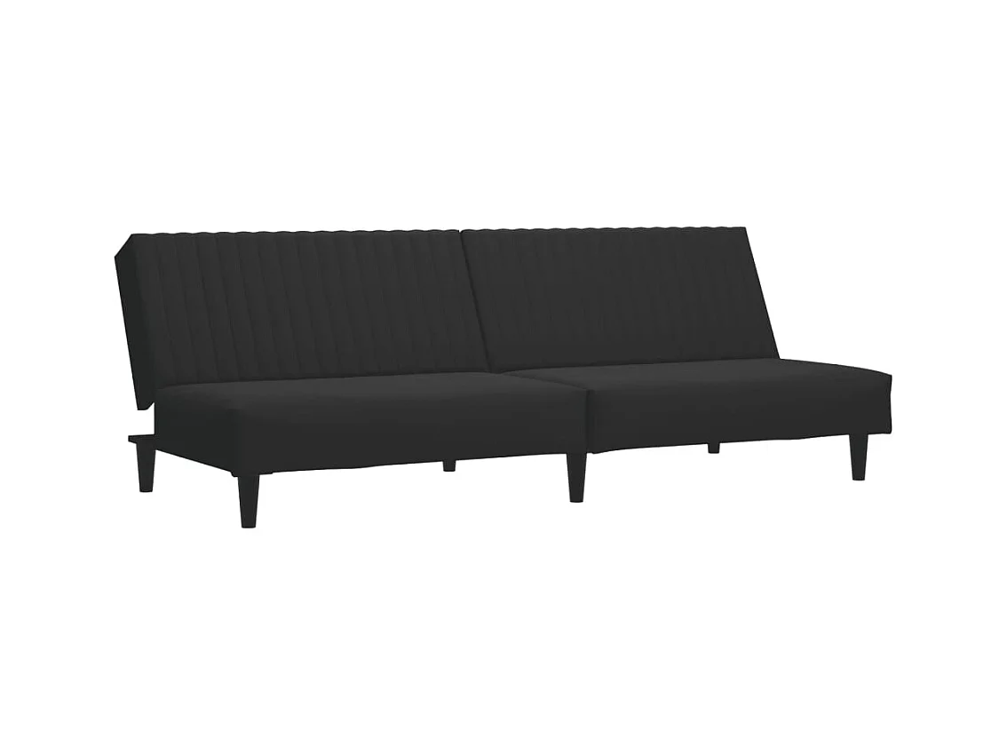 Conjunto de sofá de 2 piezas de terciopelo negro