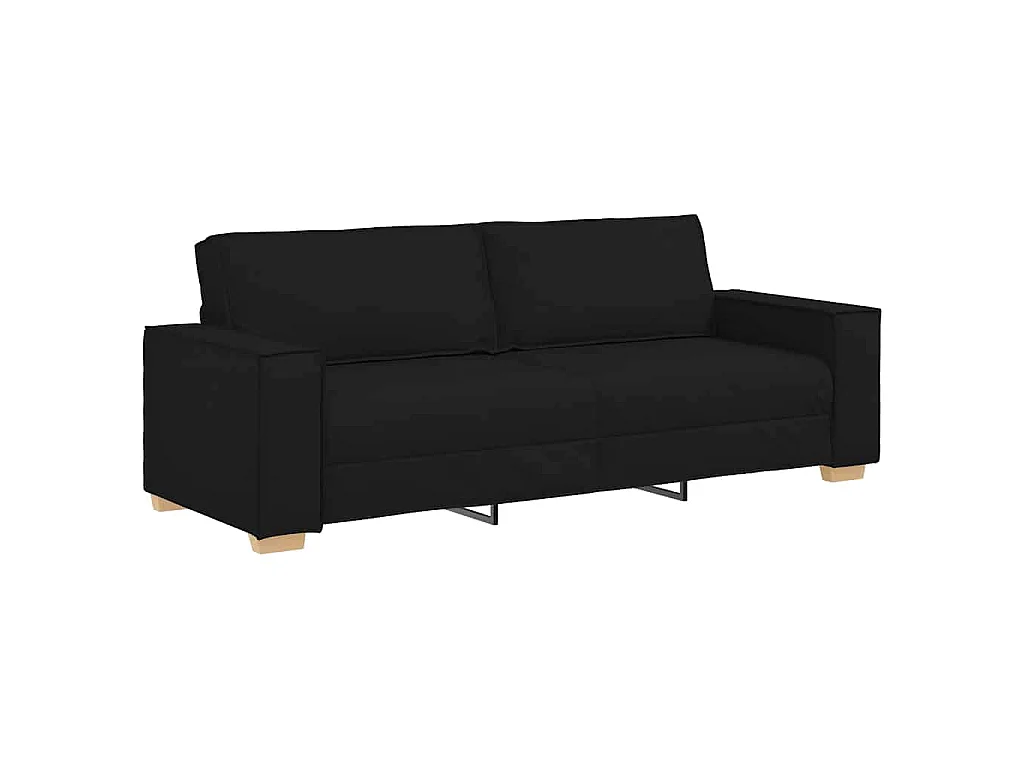 Ensemble de Canapés 3 pcs Noir 220 x 78 x 84 cm tissu