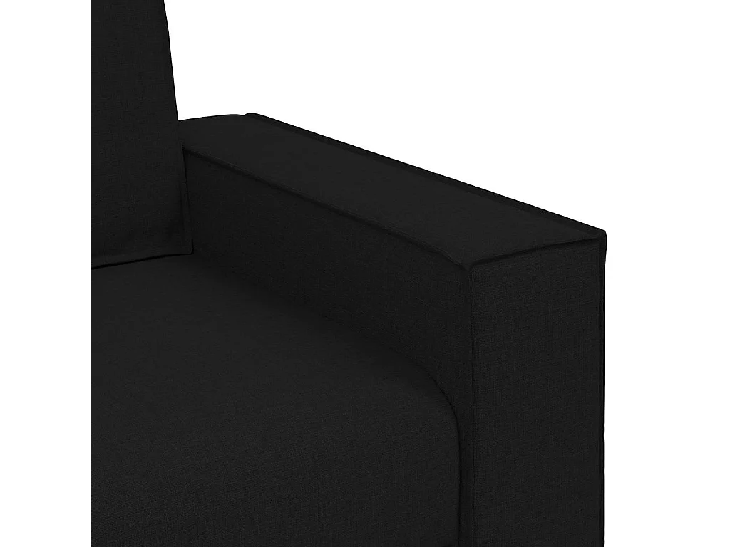 Ensemble de Canapés 3 pcs Noir 220 x 78 x 84 cm tissu