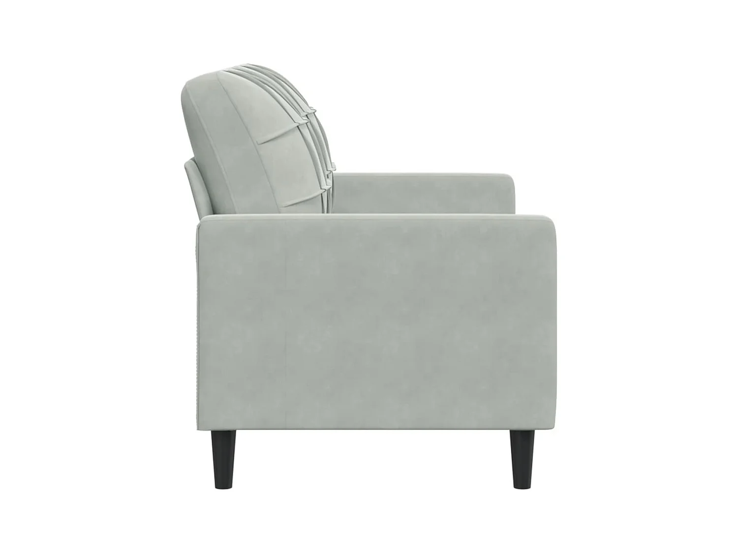 Sofá 2 plazas Gris claro 120 cm Terciopelo