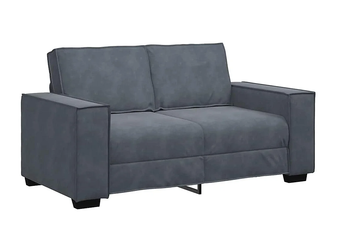 Ensemble de canapés 3 pcs avec coussins Gris foncé Velours