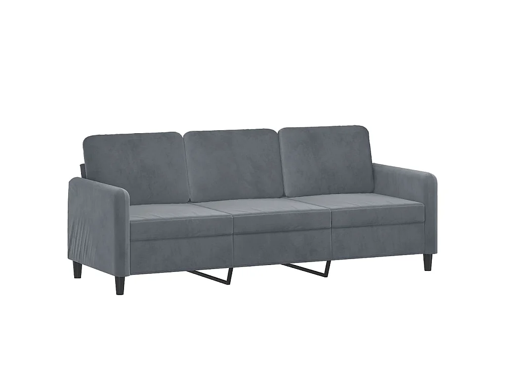 Ensemble de canapés 2 pcs gris foncé velours