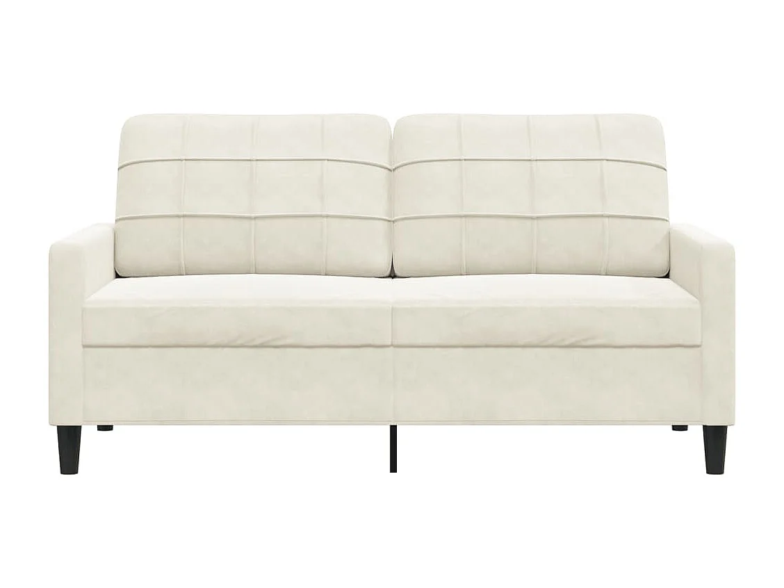 Divano 2 posti Crema 140 cm Velluto