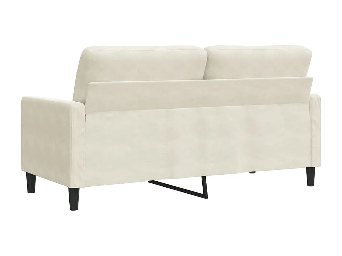 Divano 2 posti Crema 140 cm Velluto