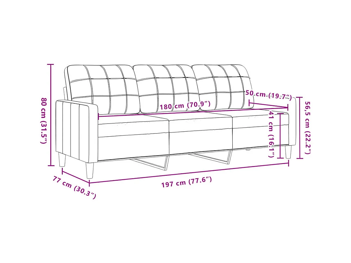 4-delige bankstel met kussens Lichtgrijs fluweel