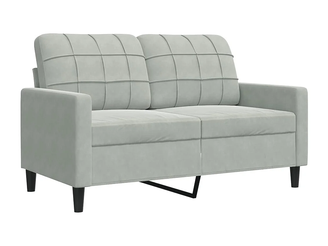 Conjunto de sofá de 4 piezas con cojines Terciopelo Gris Claro