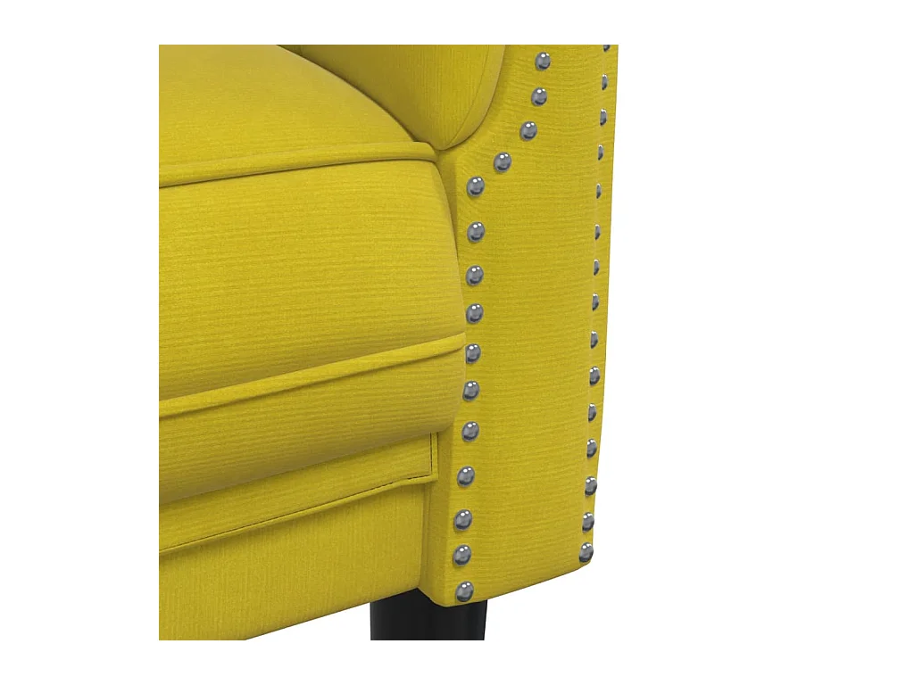 Set di divani in velluto giallo da 2 pezzi