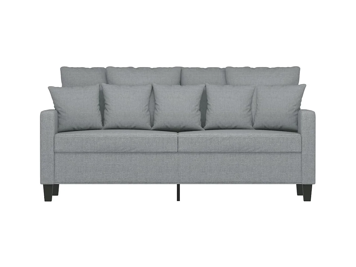 Canapé à 2 places Gris clair 140 cm Tissu