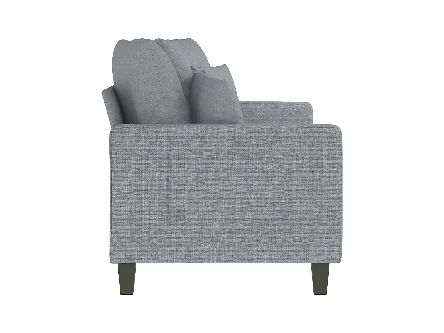 Canapé à 2 places Gris clair 140 cm Tissu