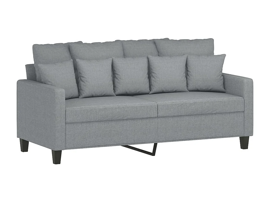 2-Sitzer-Sofa Hellgrau 140 cm Stoff