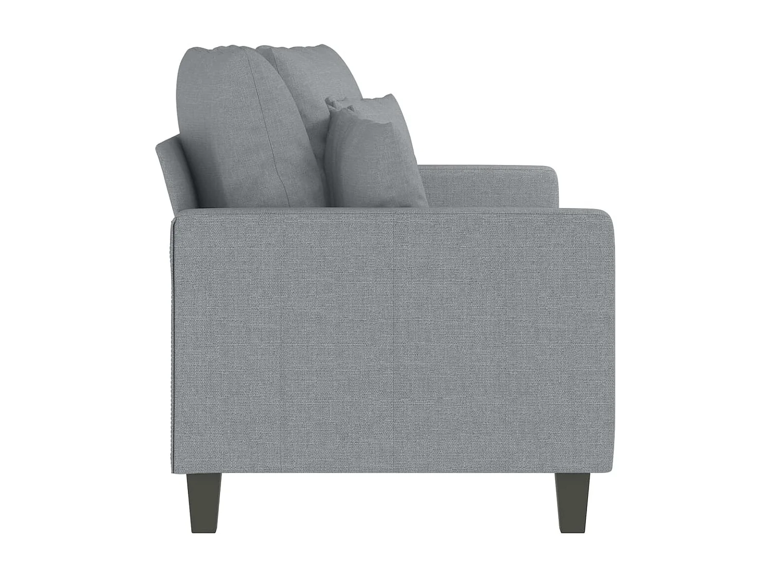 2-Sitzer-Sofa Hellgrau 140 cm Stoff