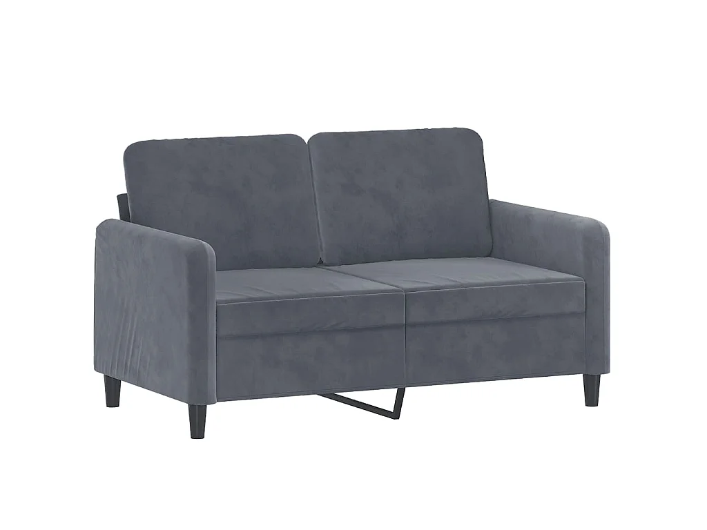 Ensemble de canapés 2 pcs gris foncé velours