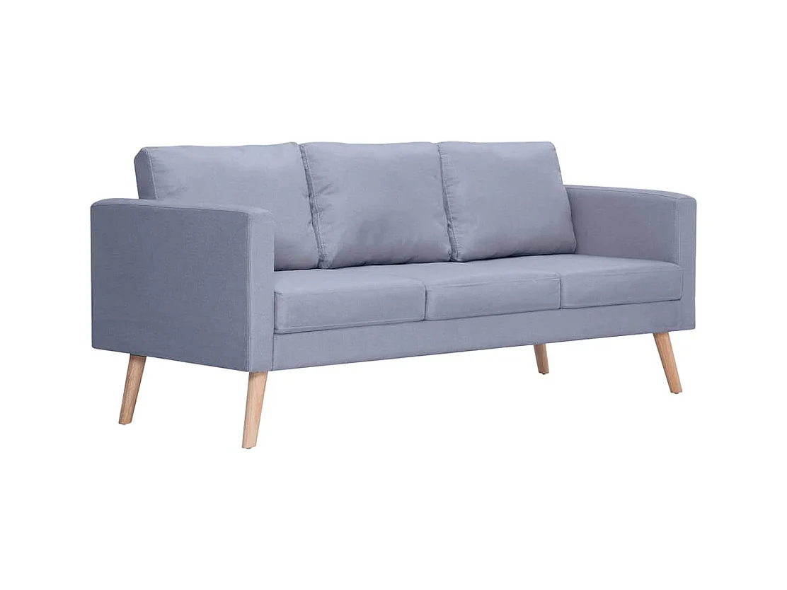 3-Sitzer-Sofa aus hellgrauem Stoff