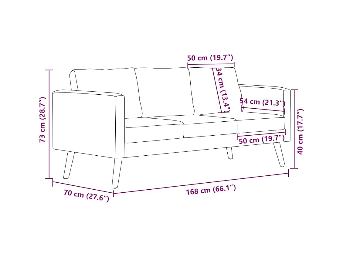 3-Sitzer-Sofa aus hellgrauem Stoff