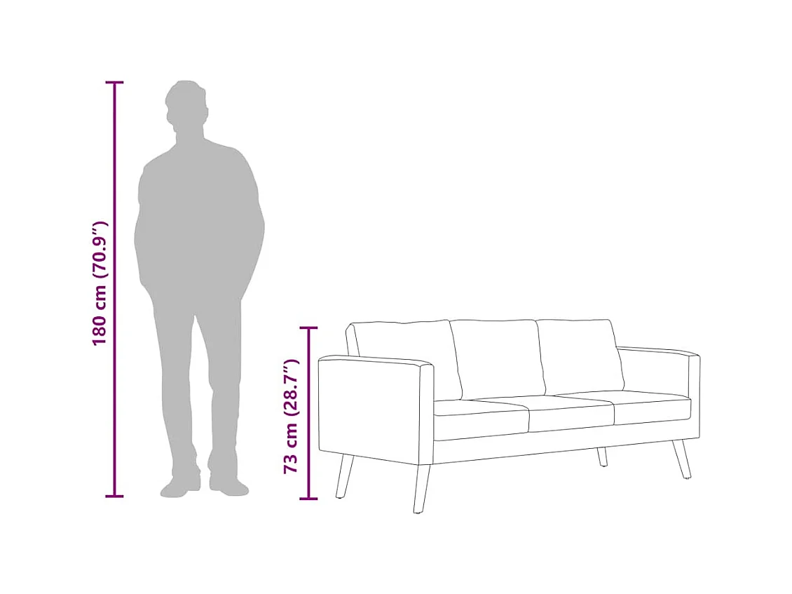 3-Sitzer-Sofa aus hellgrauem Stoff