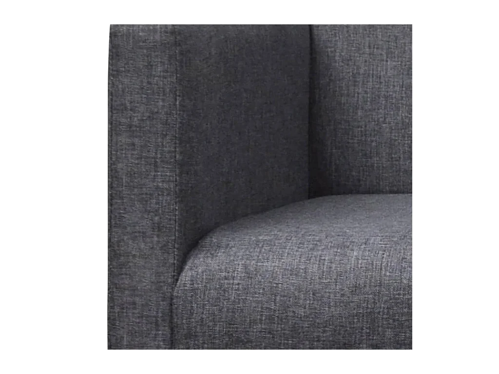 Bank met kussen bekleed met donkergrijze rubberhoutstof