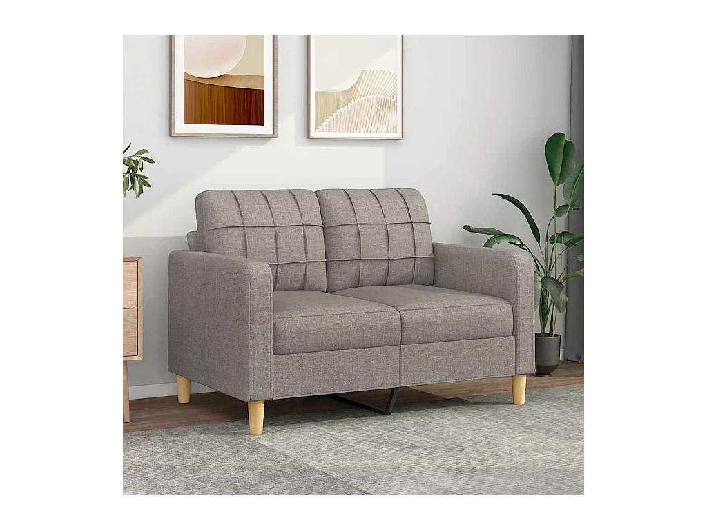 Sofá 2 plazas Taupe 120 cm Tela