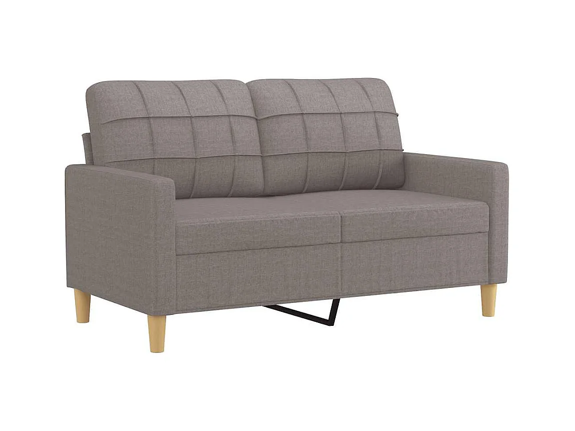 Sofá 2 plazas Taupe 120 cm Tela