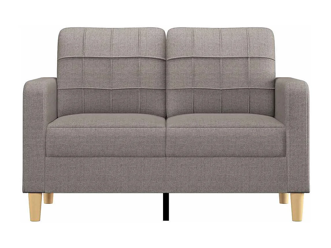 Divano 2 posti Taupe 120 cm Tessuto
