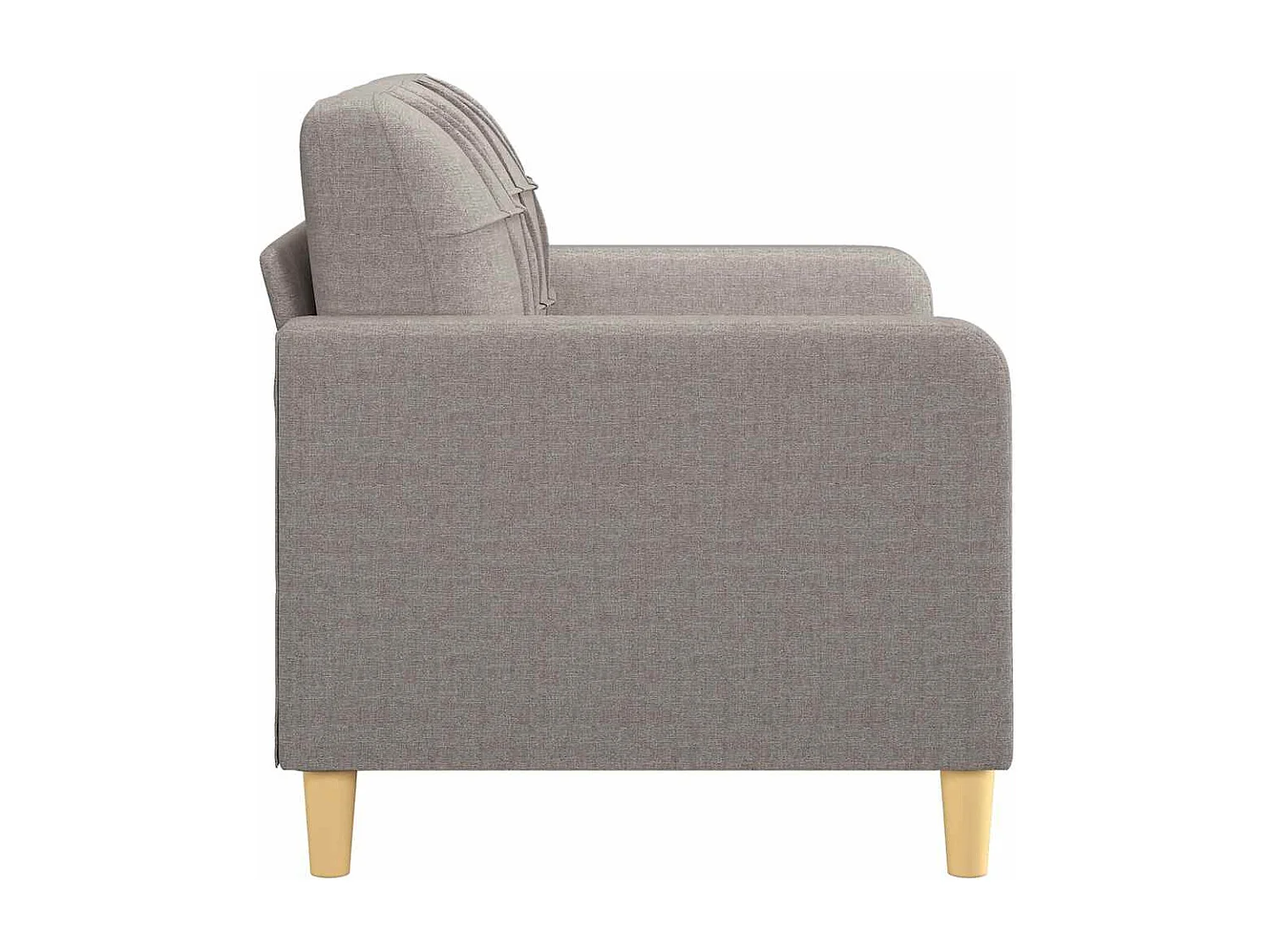 Divano 2 posti Taupe 120 cm Tessuto