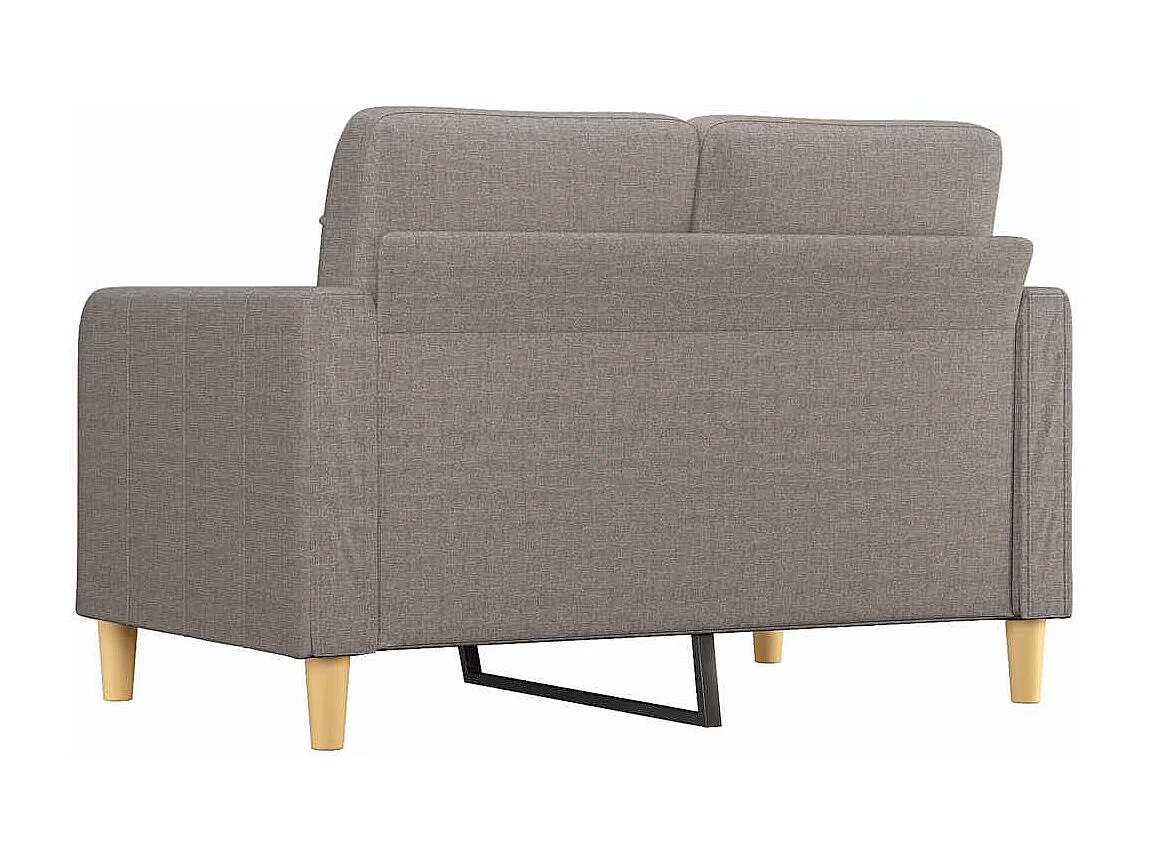 Divano 2 posti Taupe 120 cm Tessuto