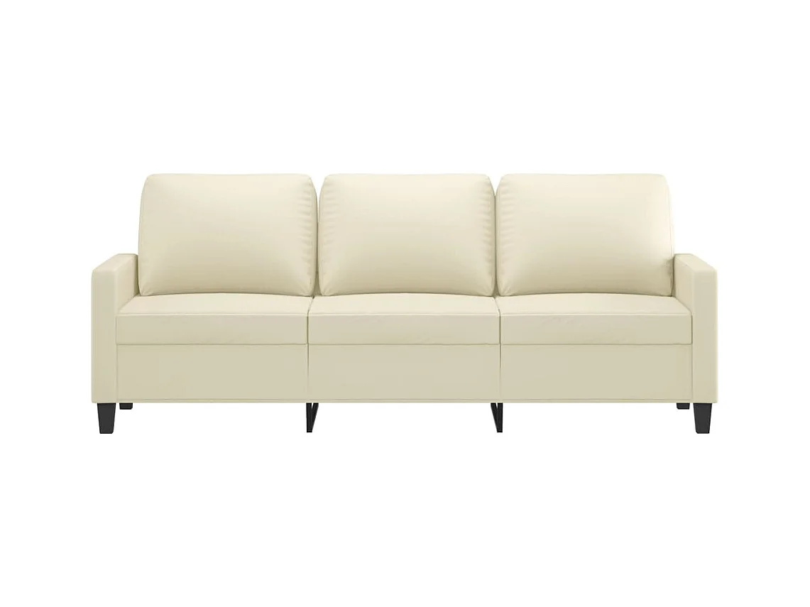 Divano 3 posti Crema 180 cm Similpelle