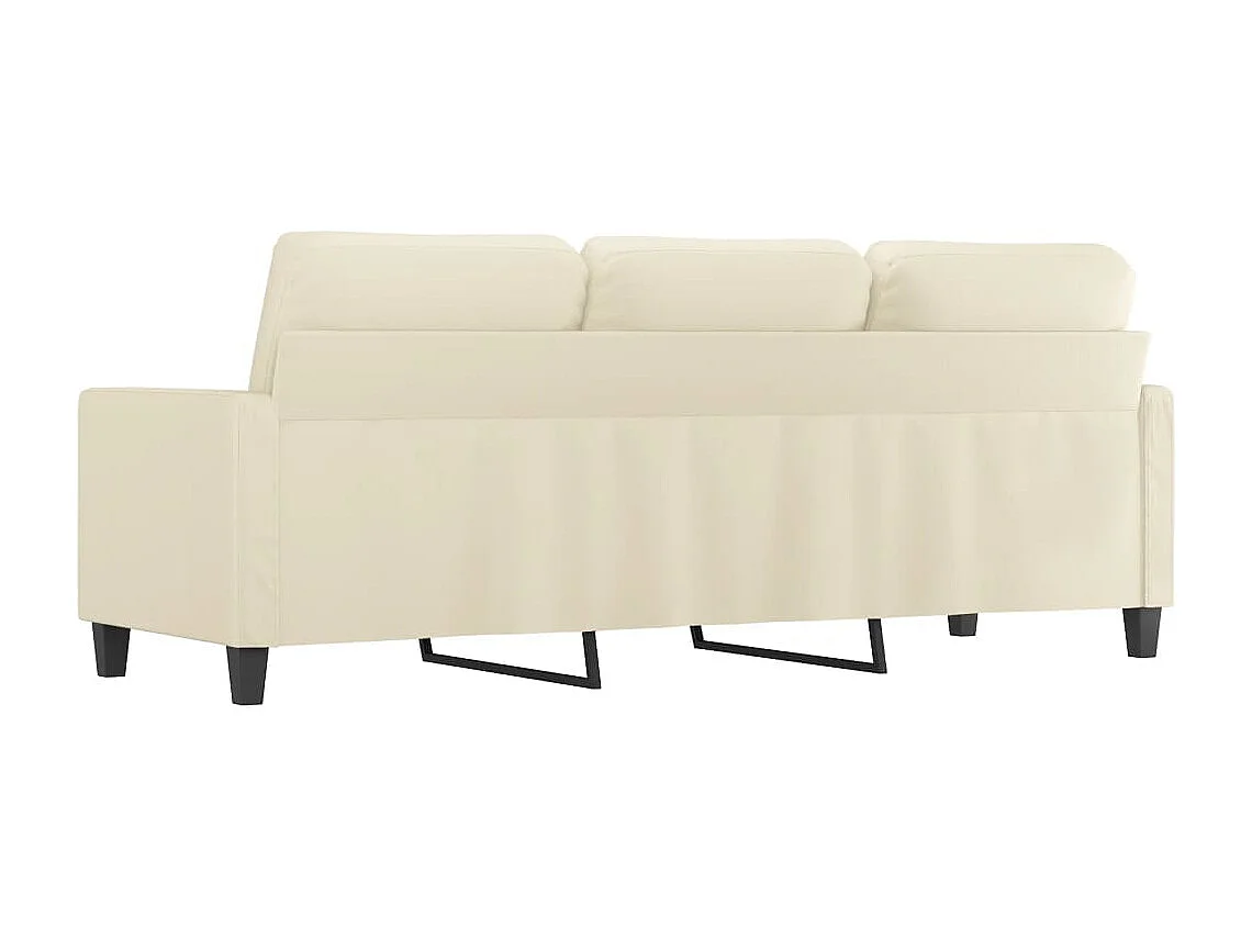 Canapé à 3 places Crème 180 cm Similicuir