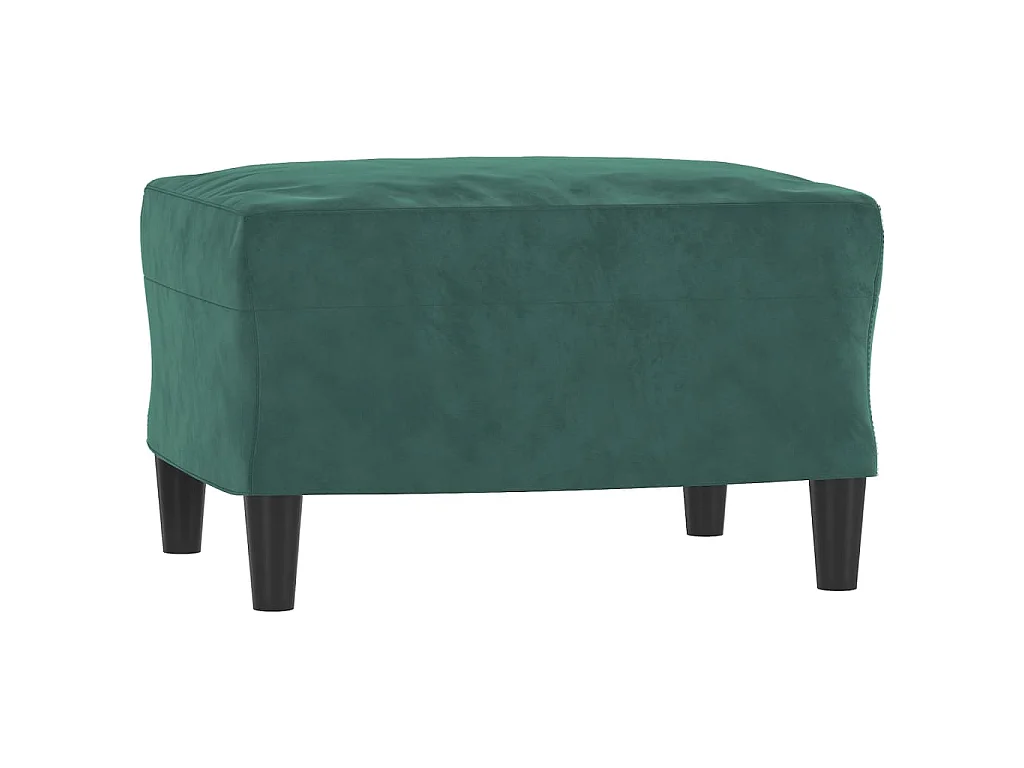 3-Sitzer-Sofa mit Fußhocker Dunkelgrün 180 cm Samt