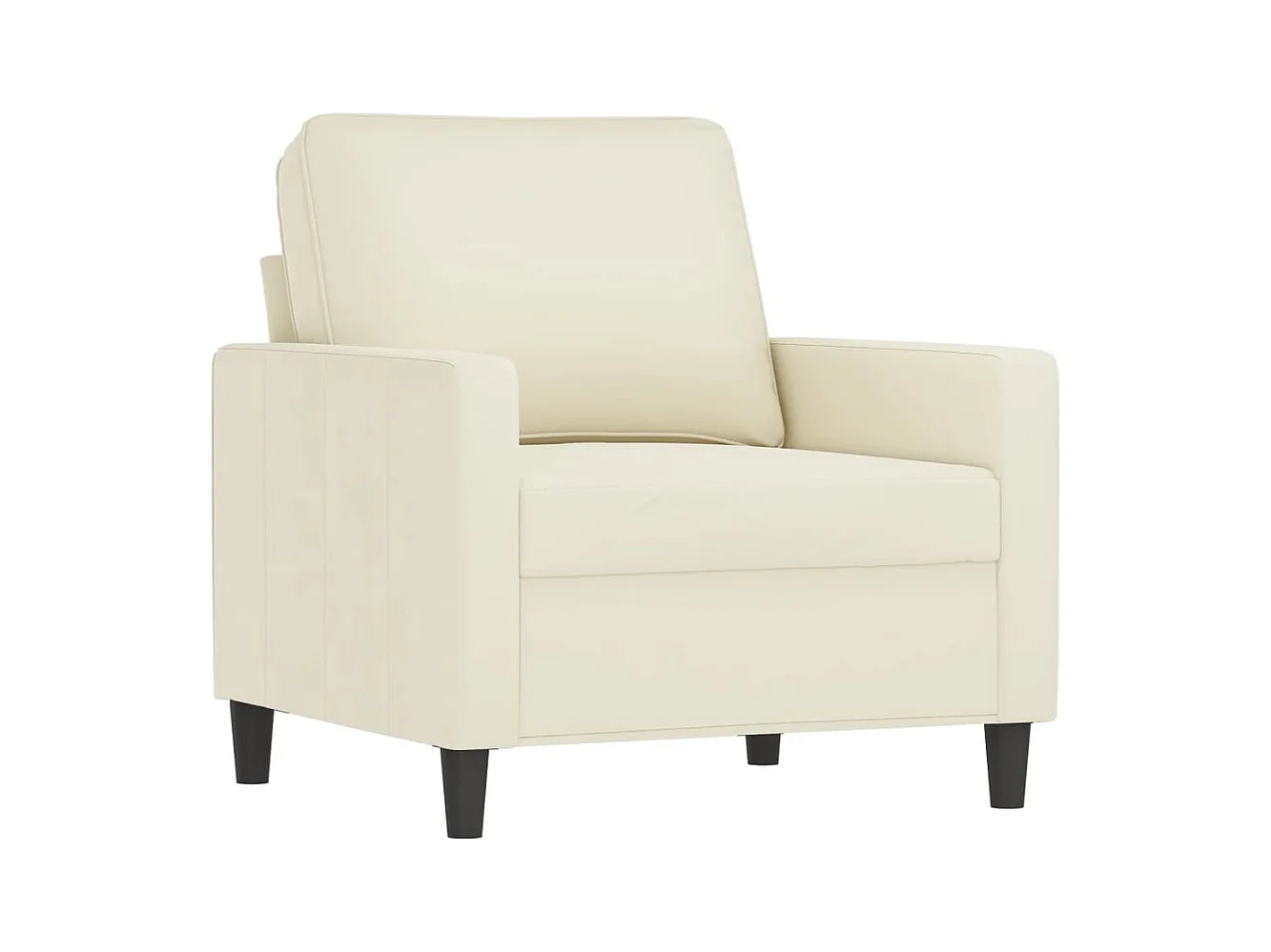 Crèmekleurige fauteuil 60 cm fluweel