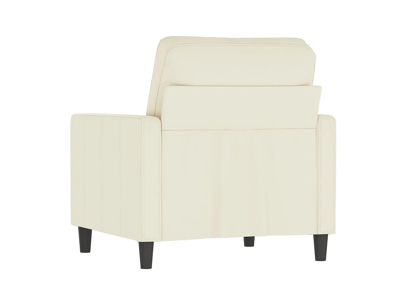 Crèmekleurige fauteuil 60 cm fluweel