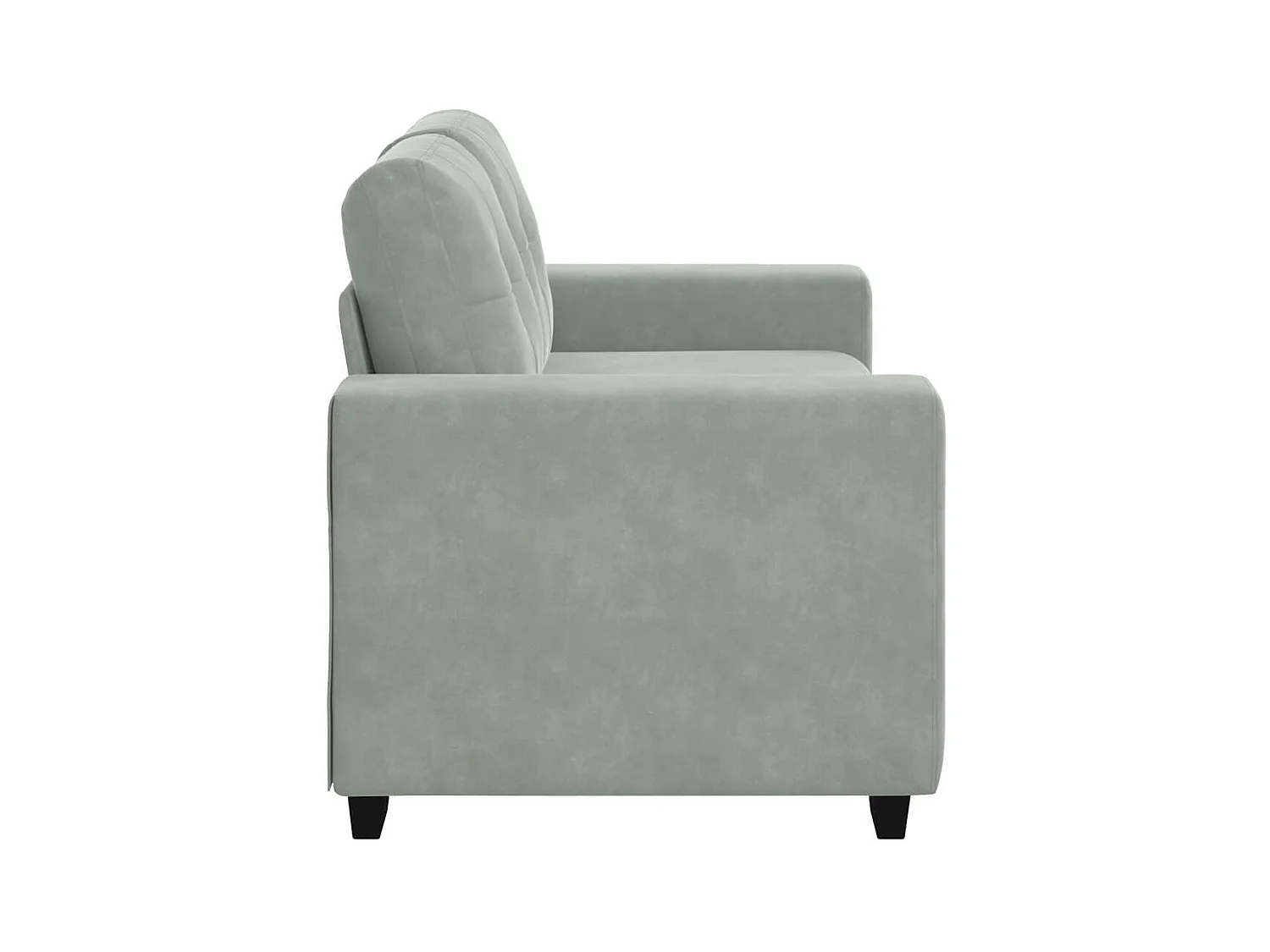 Lichtgrijze fluwelen loveseat bank 120 cm