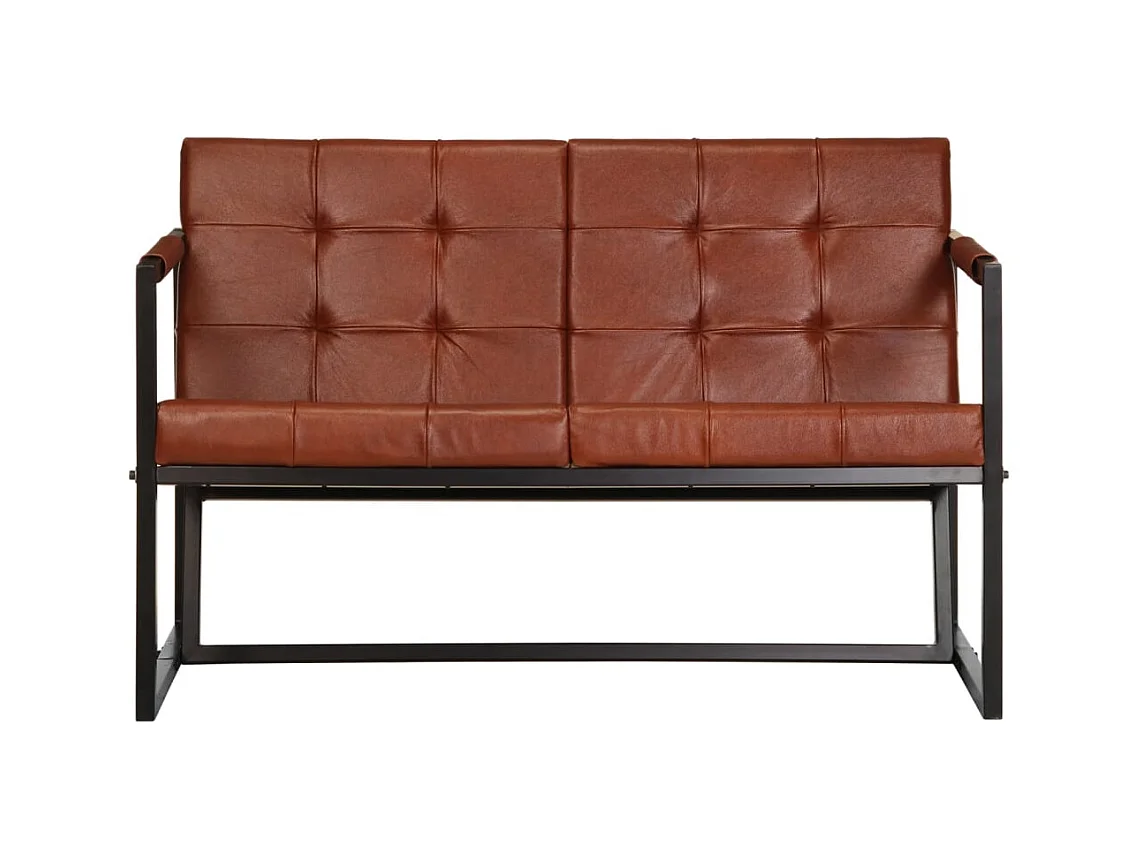 Divano 2 posti Marrone Vera pelle di capra