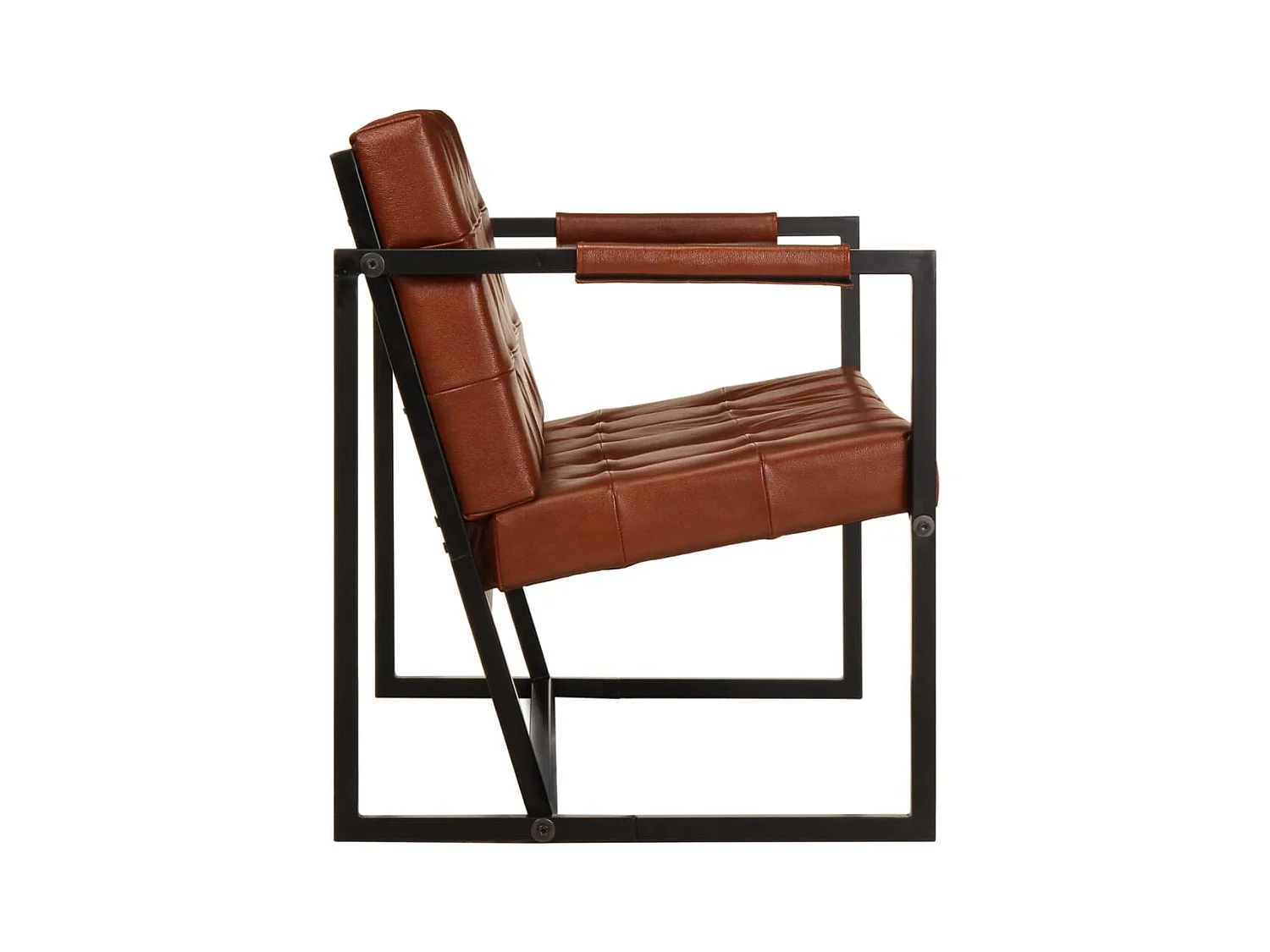 Divano 2 posti Marrone Vera pelle di capra