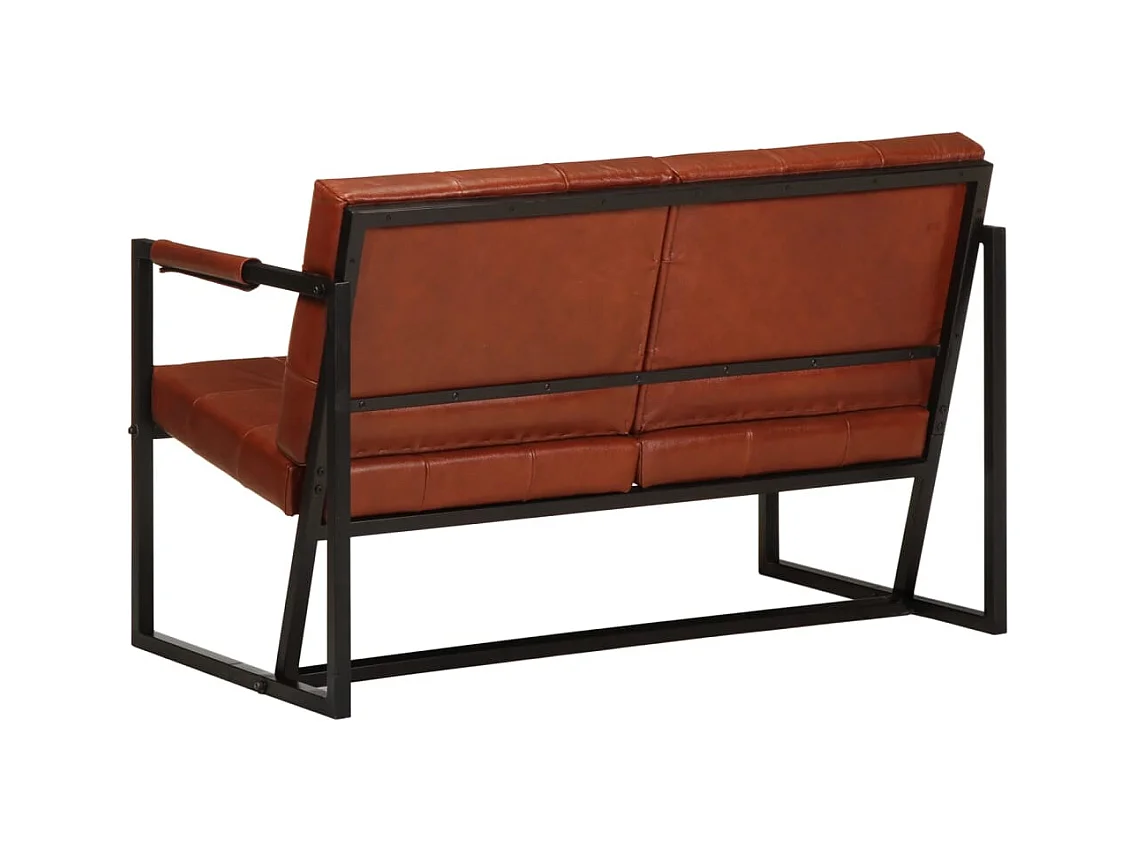 Divano 2 posti Marrone Vera pelle di capra