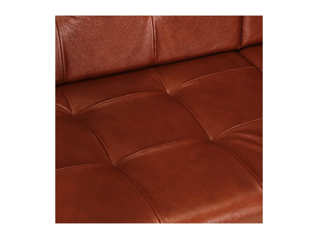 Divano 2 posti Marrone Vera pelle di capra
