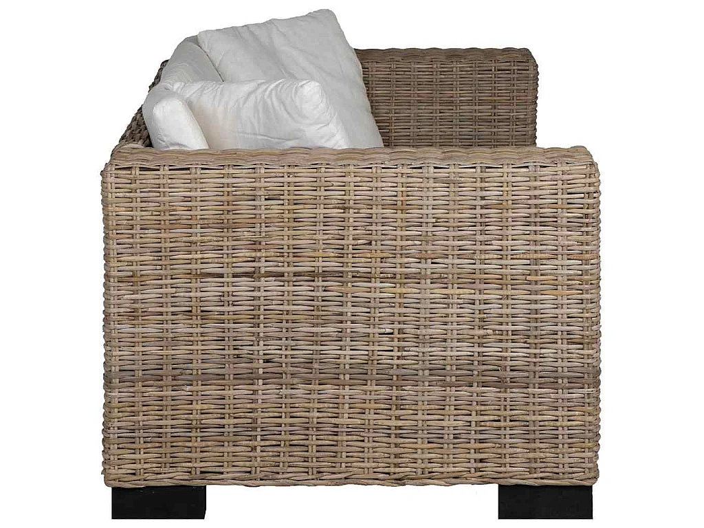 Set di divani a 3 posti da 8 pezzi in vero rattan