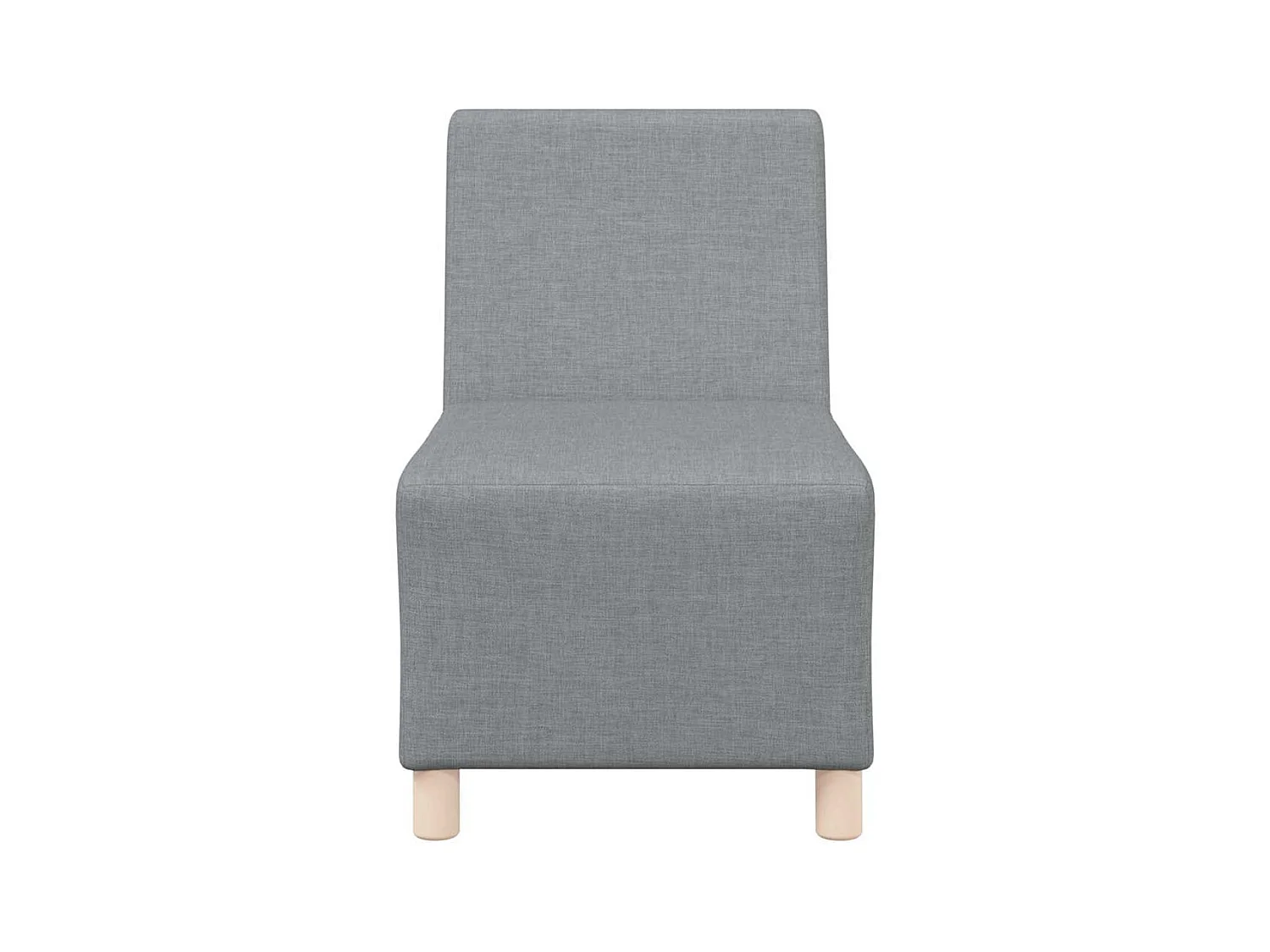 Divano componibile senza braccioli 2 pezzi grigio chiaro