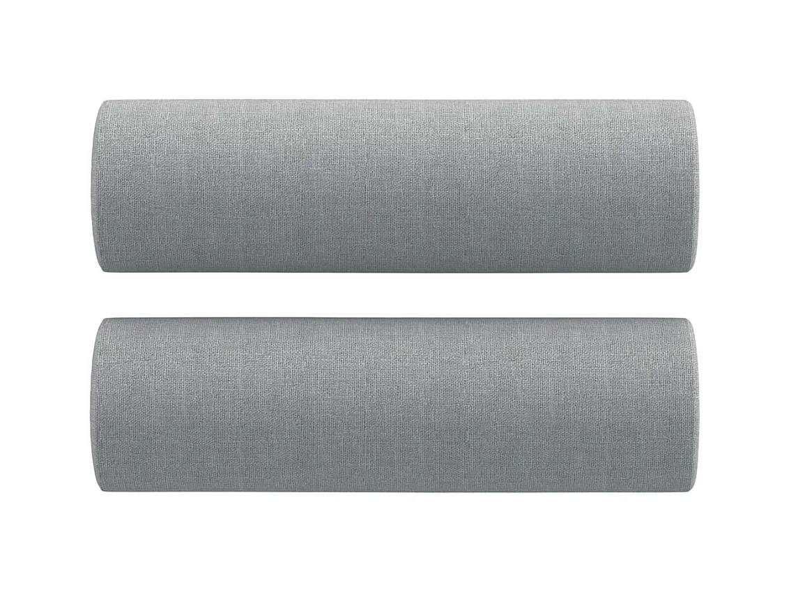 Canapé 2 places avec oreillers gris clair 120 cm tissu