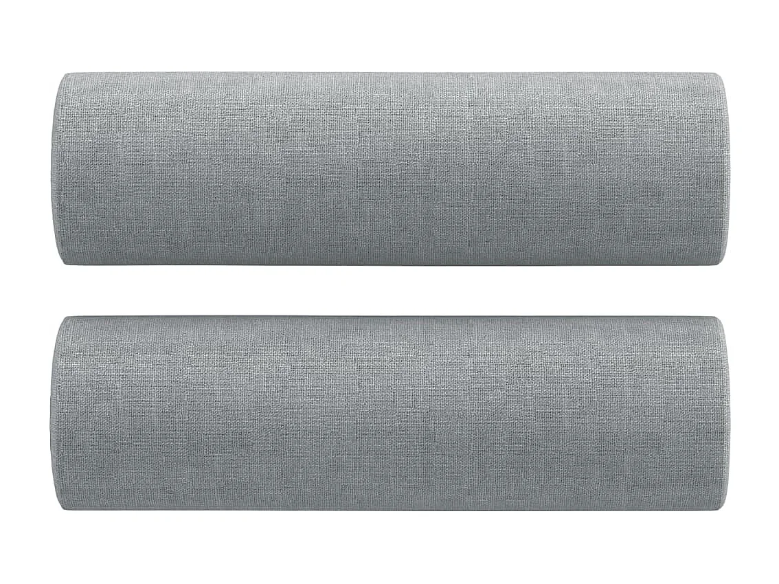 Canapé 2 places avec oreillers gris clair 120 cm tissu
