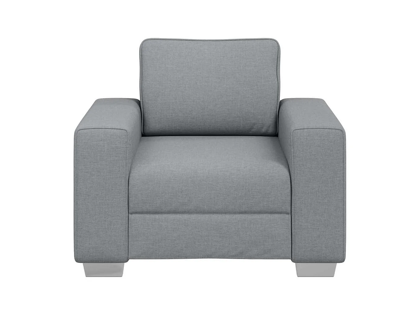 Divano con cuscino Tessuto grigio chiaro 100 x 77 x 82 cm