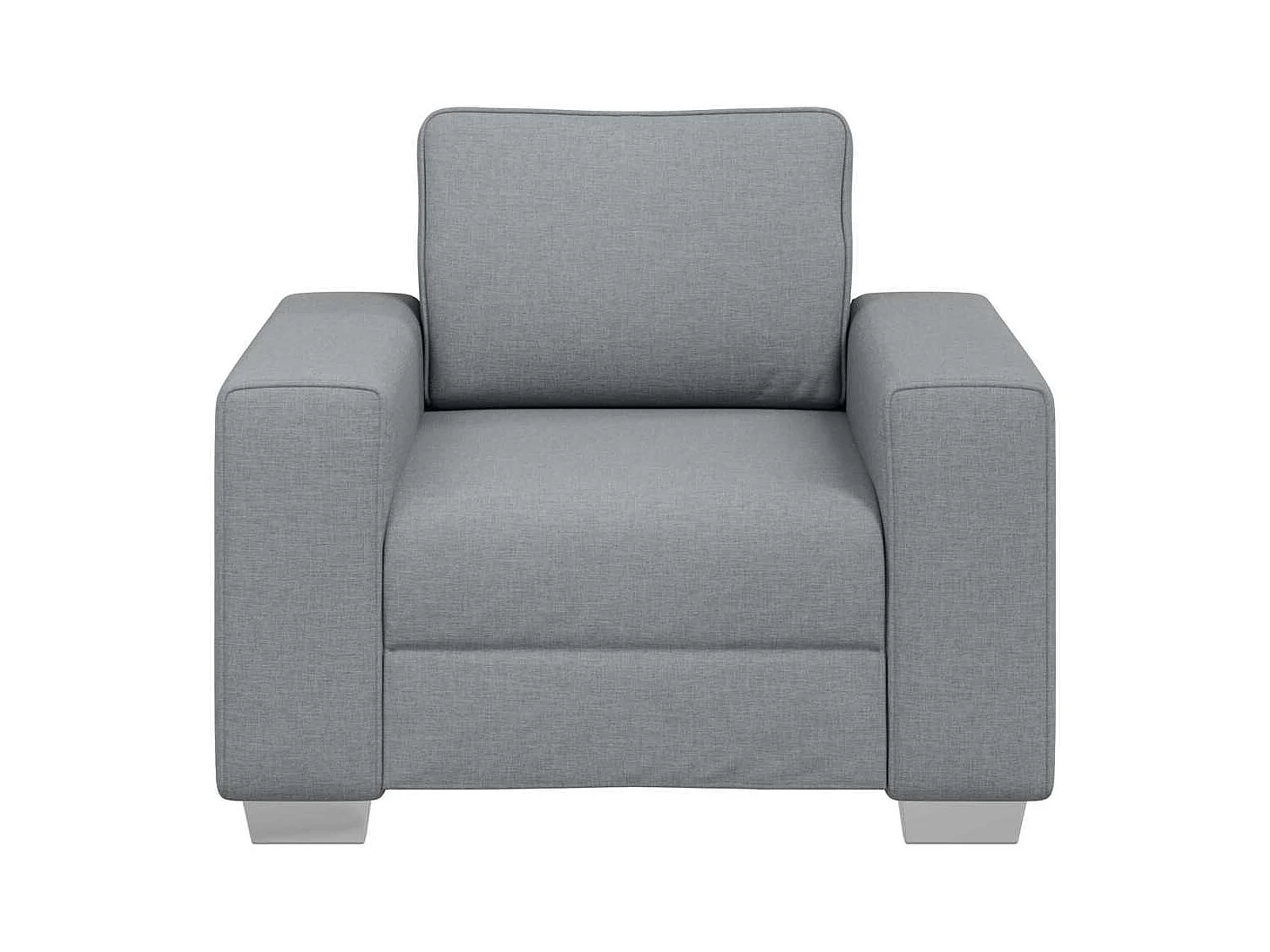 Divano con cuscino Tessuto grigio chiaro 100 x 77 x 82 cm