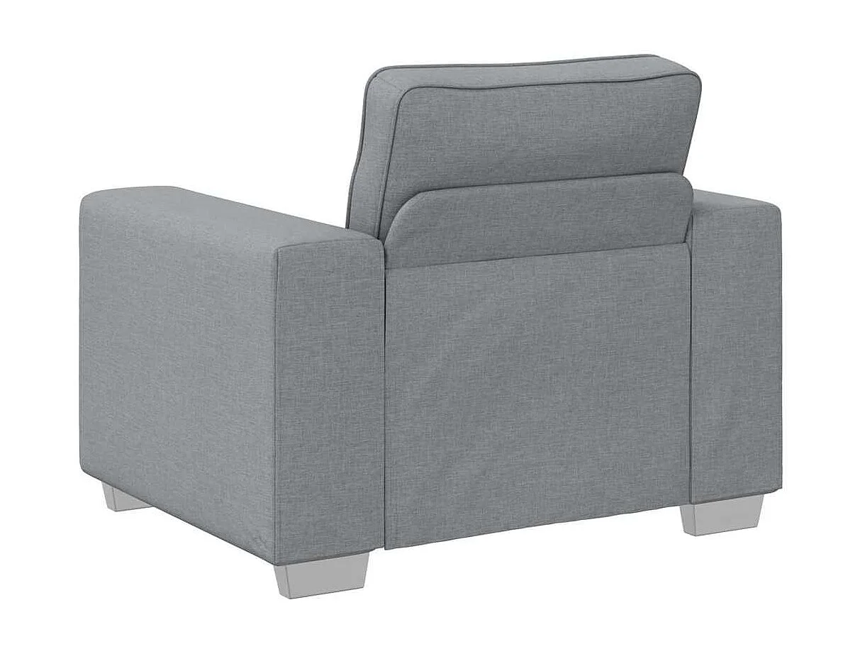 Bank met kussen Lichtgrijs 100 x 77 x 82 cm stof