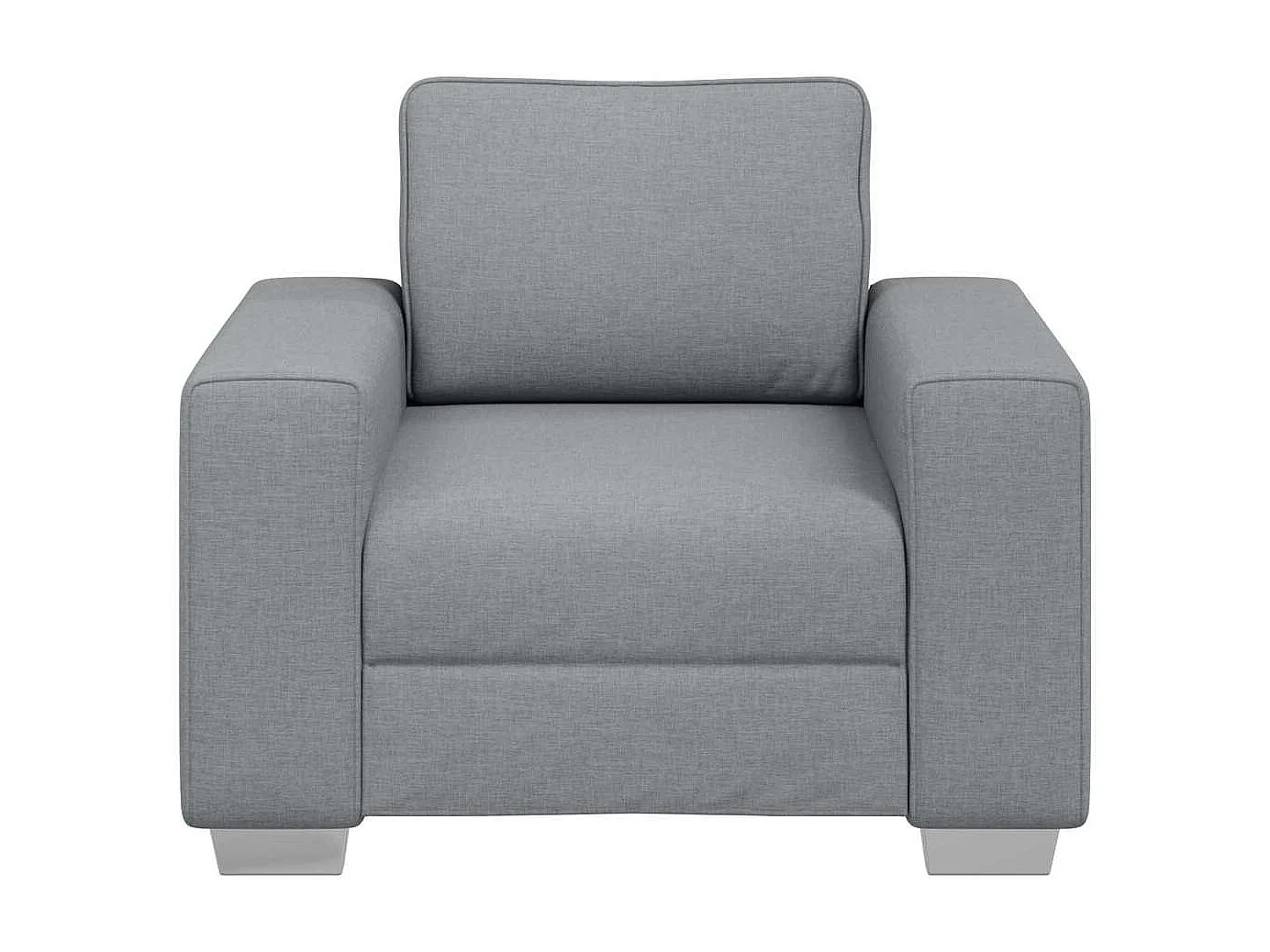 Bank met kussen Lichtgrijs 100 x 77 x 82 cm stof