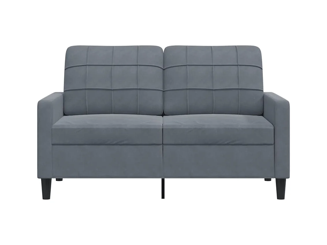 2-Sitzer-Sofa Dunkelgrau 120 cm Samt